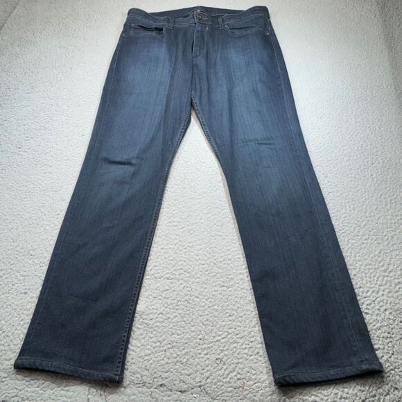 Paige Jeans Men 38x32 Blue Transcend Federal‎ Slim Straight Jean Cellar Stretch - Picture 1 of 16